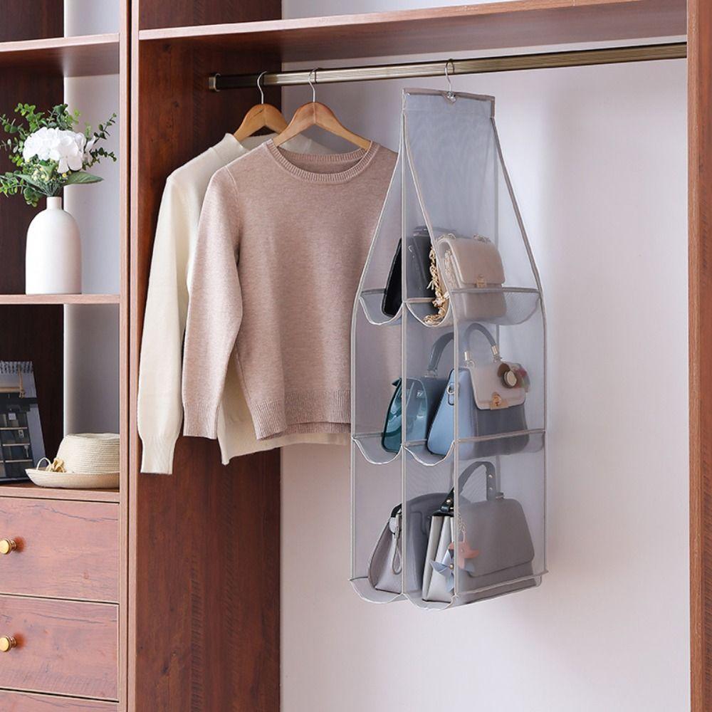 Organizer Space Saving Dust-Proof Bag Storage Rack Handbag Storage Handbag Organizer Sundry Hanger