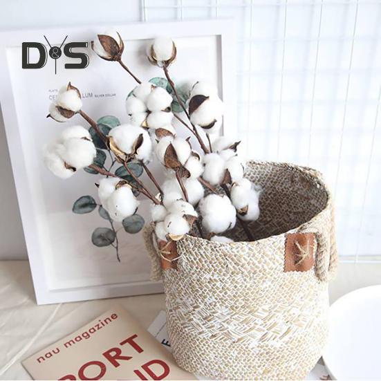 1Pc 10 Head Artificial Flower Easy To Maintain Plastic Cotton Branches Fake Plant Home Decor