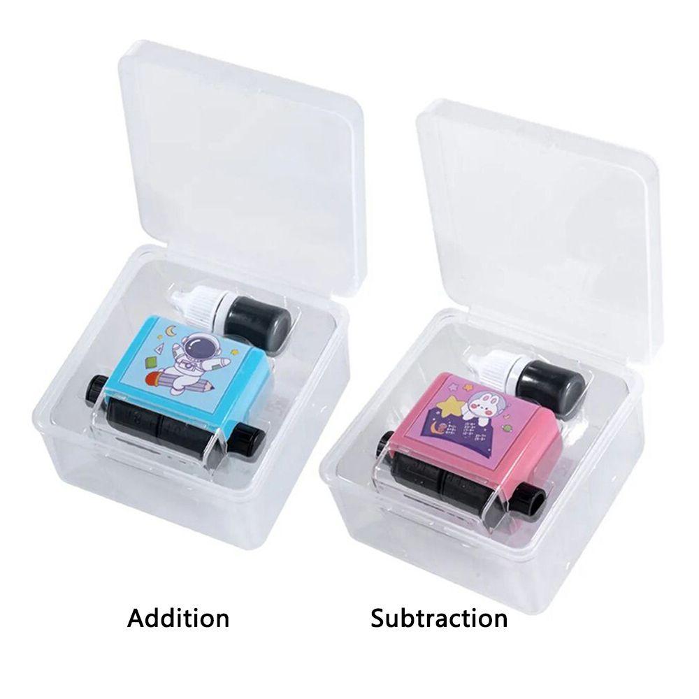 В пределах 100 обучающих вопросов Роликовый штамп с вопросом о сложении и вычитании чисел