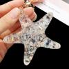 Women Sea World Starfish Pearl Pendant Shell Shell Keychain Key Ring Starfish Keychain Key Chains