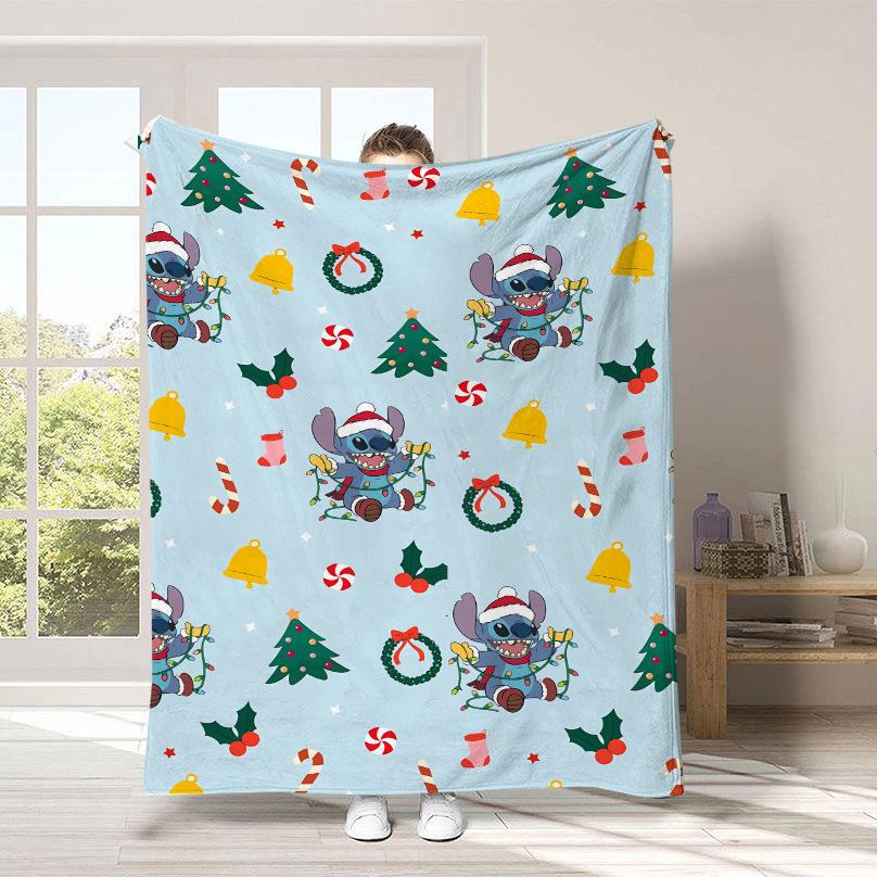 Stitch Cartoon Blanket Cute Stitch Plush Blanket Four Seasons Blanket