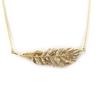 Les Trésors De Lily [M9595] - White Gold 'Gold Leaf' Gold-Plated Necklace
