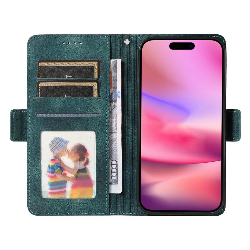 For iPhone 16 Case Rhombus Starry Wallet Stand Leather Phone Cover