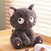 Adorable Cat Black Plush Doll With Pp Cotton Filling For Kids Playroom Decor
