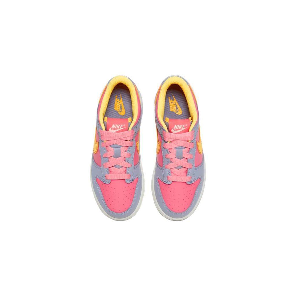 Nike Dunk BP Удобные Универсальные Амортизирующие Прочные Низкие Детские Кеды для Скейтбординга Детские Кроссовки Серо-Розовые DH9756-500