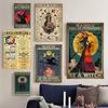 Kitchen Witchery Posters Prints Modern Animal Black Cat Canvas Painting Wall Art for Bars Cafes Home Decoration Halloween Gifts