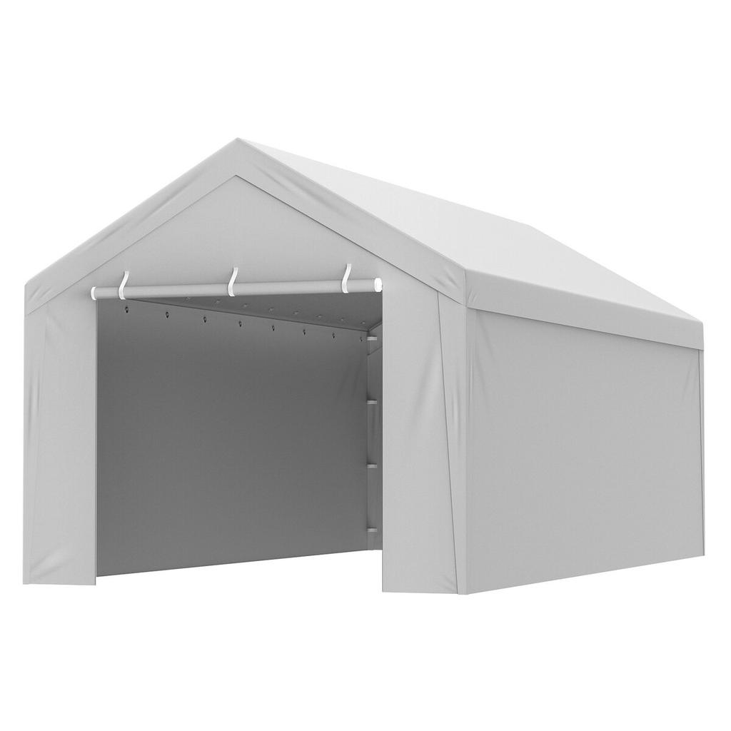 Carport Replacement Canopy Cover Top + Side Wall 6000 x 3000 mm, Garage Tent Shelter Tarp Heavy-Duty Waterproof & UV Protected, Easy Installation with