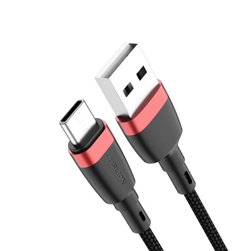 USLION Кабель USB Type C 3A для быстрой зарядки мобильного телефона Samsung Type-C Кабель USB C для зарядки