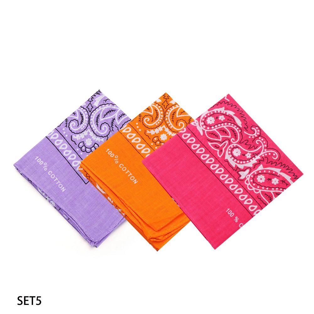 Головной убор Носовой платок 100% Хлопок Повязка для волос Пейсли Бандана Принтованные Квадратные Шарфы Напульсник