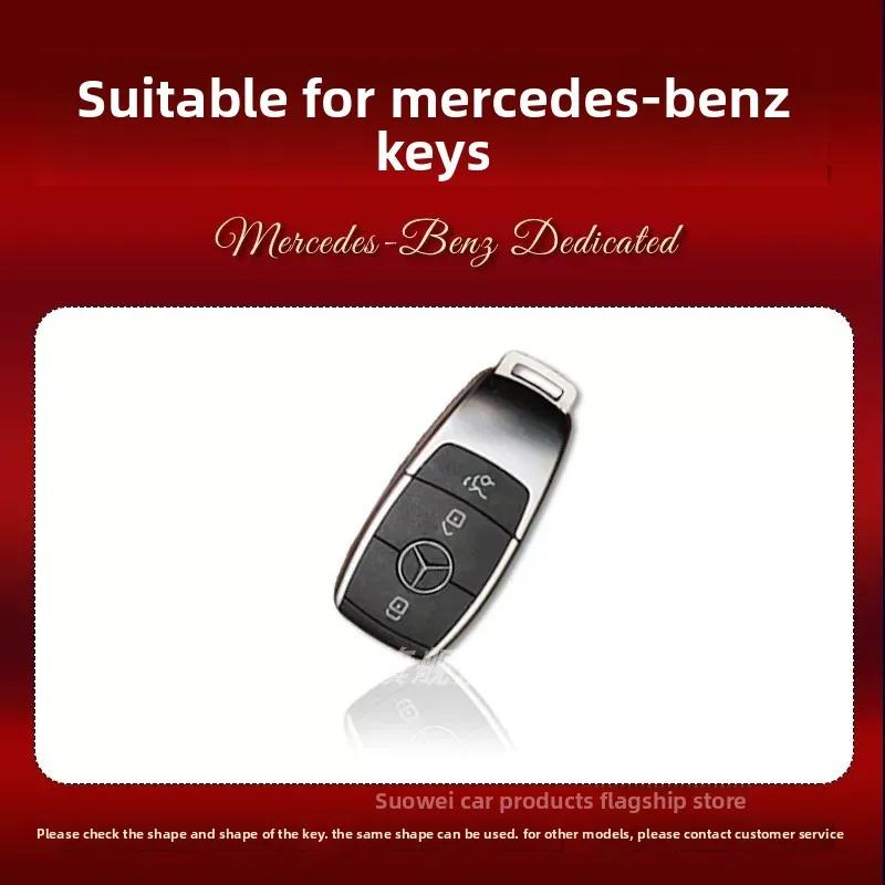 REE4   Car Key Case Cover for Mercedes-Benz A B C E G S Class CLA CLS GLA GLB GLC GLE GLS EQA EQB EQC 3 Buttons Auto Accessories