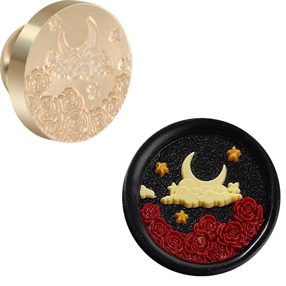 Серия Луна Печать для сургуча Фаза Луны Змея Тройная Луна Сменная печать для сургуча 25 мм Латунная головка для приглашений на Хэллоуин