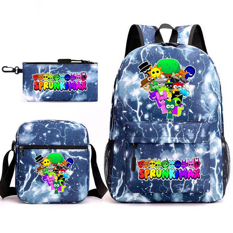 Rhythm Box Peripheral Elementary School Bag Starry Sky Backpack Three-piece Set