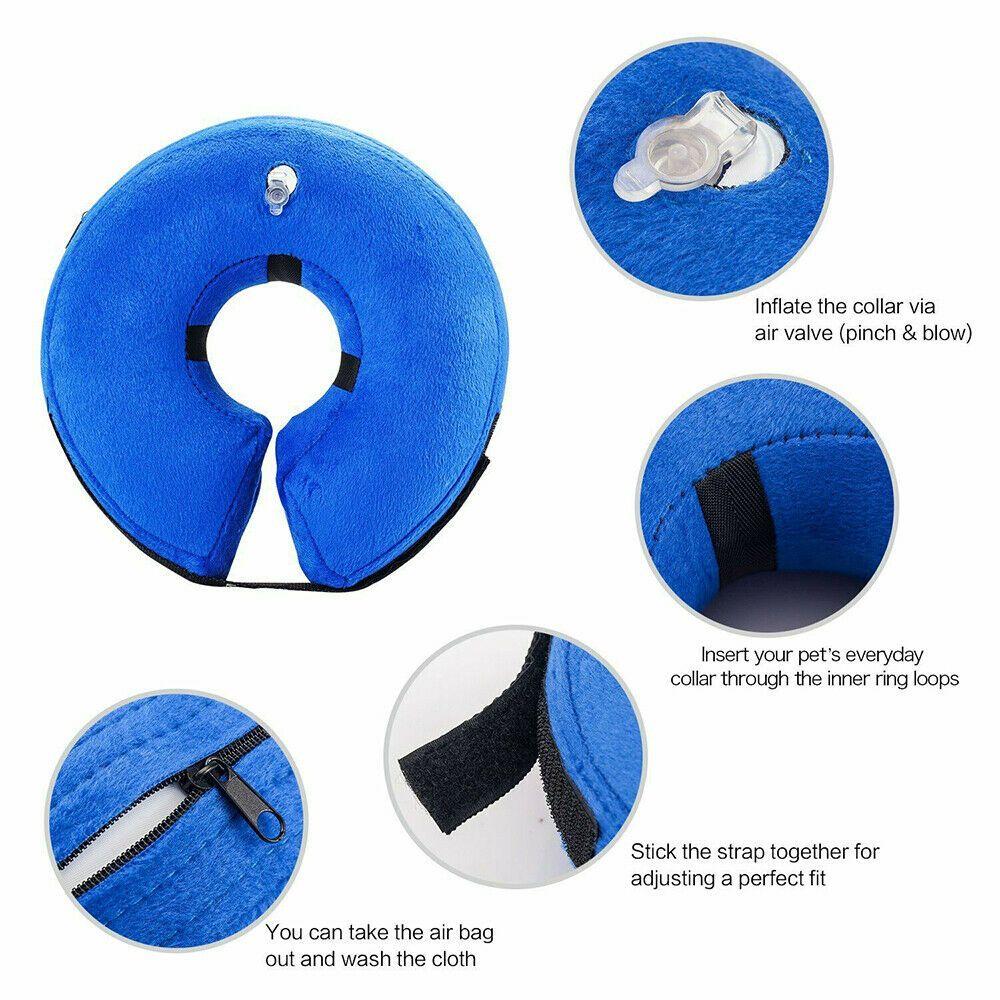 New E-Collar Protection Inflatable Pet Collar Head Cone Surgery Lampshade Cone Dog Cat