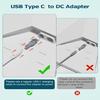DC5521 Power Cable Adapter USB C Male to 5.5x2.1mm Converter 20V Input for 100W Power Source for Mini