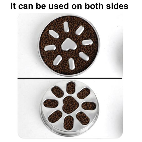 Миска для медленного кормления питомцев, нескользящая конструкция, способствует медленному кормлению, миска из нержавеющей стали для собак мелких и средних пород