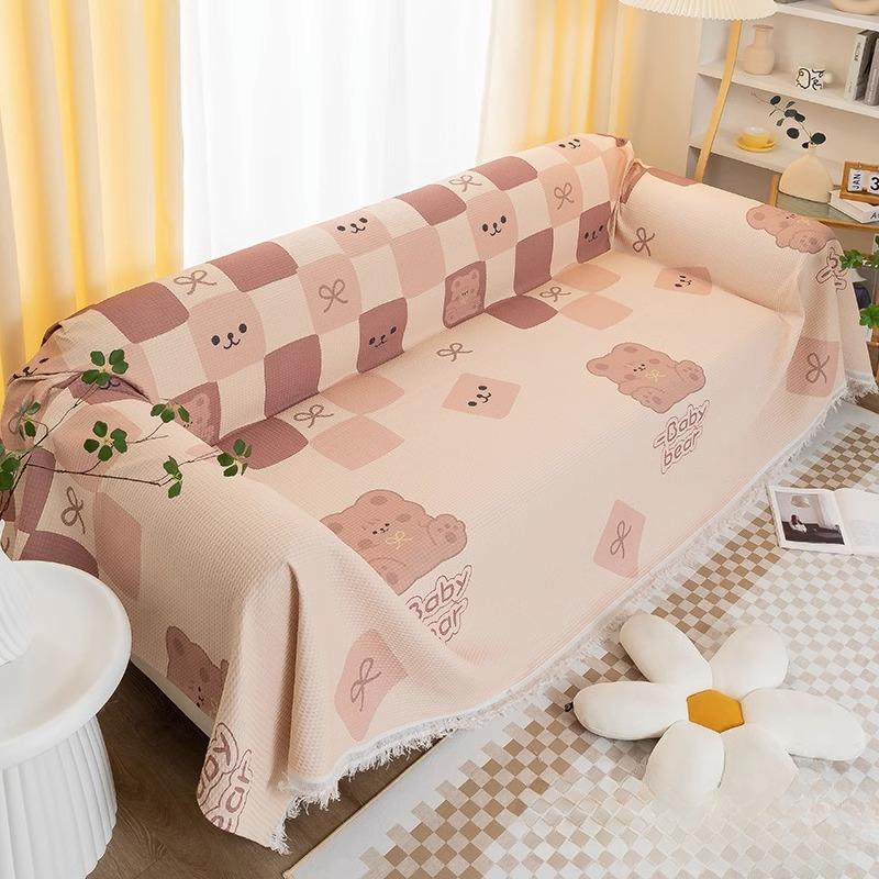 Высококлассный чехол для дивана из хлопка и льна, новое противоскользящее диванное полотенце и всесезонный универсальный коврик для дивана, защищающий от кошачьих царапин.