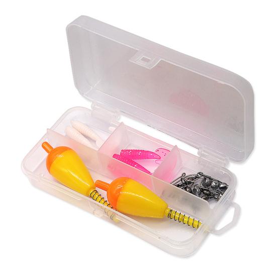 25Pcs/Set Beginner Fishing Kit with Curly Tail Bait Swivel Fishing Float Metal Barbed Hook Sinker Freshwater Saltwater Fishing Accessories