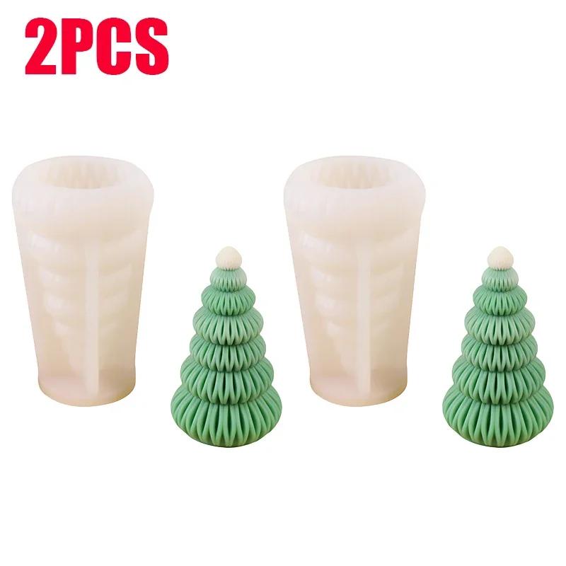 1-4шт трехмерная оригами рождественская елка форма ароматерапевтическая свеча ручная работа сделай сам предметы интерьера декоративные силиконовые формы