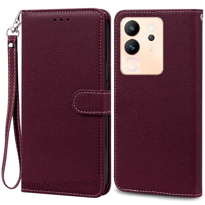 Для Vivo V30 Lite 5G чехол кожаный кошелек раскладной телефон чехол для Vivo V30 Lite чехол-книжка для Vivo V30Lite чехол Fundas Shell