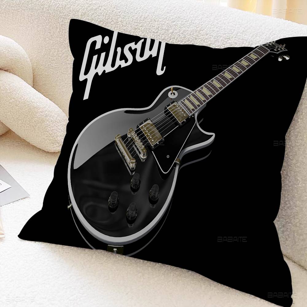 Чехол для подушки с логотипом гитары Gibson Наволочка Обивка Диван Плед Декор для дома Чехол для подушки