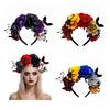Halloween Theme Artificial Flower Hairband For Roleplay Event And Special Occasion Outfit Party Gathering Roleplay Props