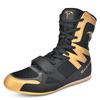 Профессиональные легкие нескользящие борцовские тренировочные ботинки, Высококачественные черные золотые боксерские кроссовки для зала, Размеры 39-46