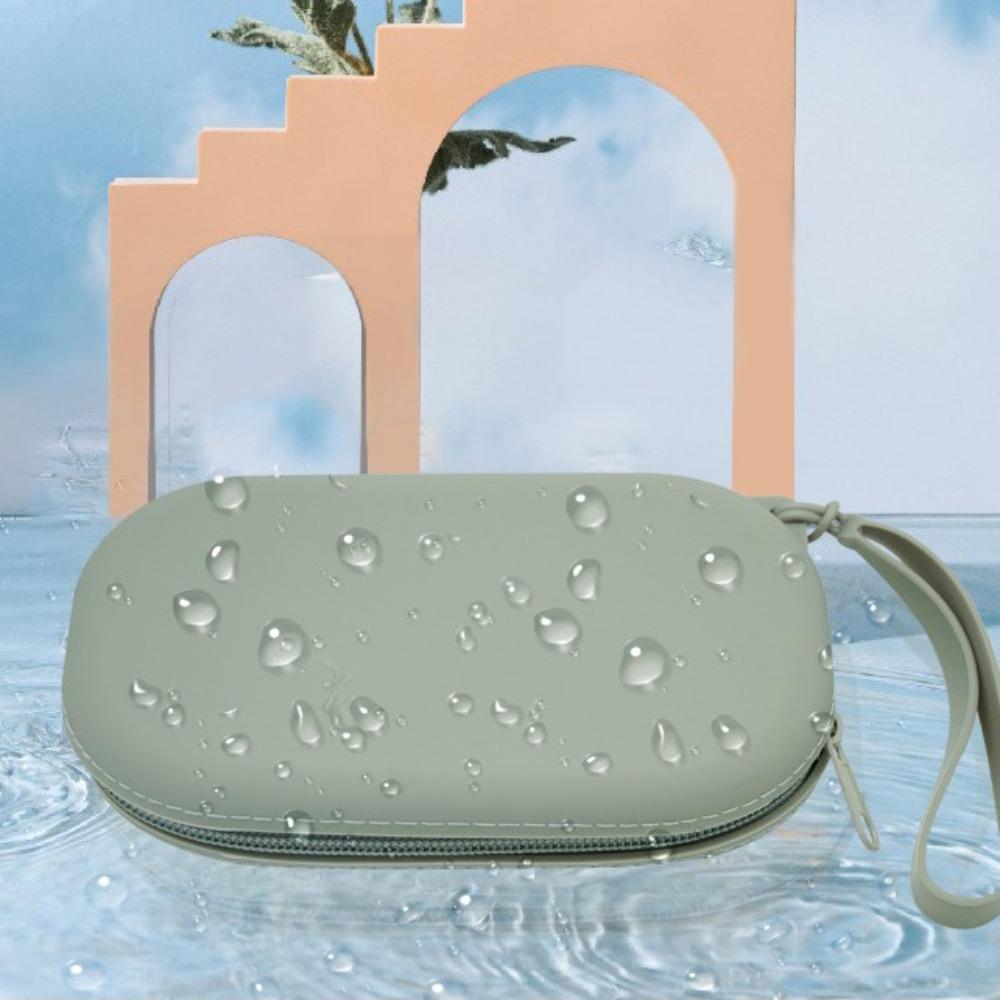 Силиконовая косметичка для хранения с застежкой-молнией, держатель для кистей для макияжа, портативная косметичка для женщин