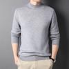Men's High Neck Long Sleeved Solid Color Sweater Soft Warm and Comfortable Top with a Base