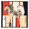 POBING Manual Hand Rolled Twill Silk Scarf Women Horse Print Square Scarves Echarpes Foulards Femme Wrap Lady Bandana Hijab 90CM