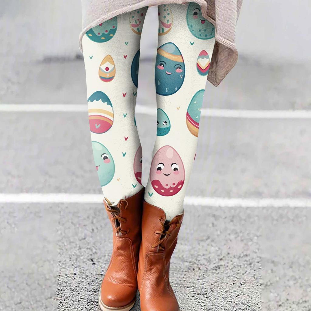 Женские брюки с эластичным мягким низом и пасхальным принтом, повседневные домашние спальные брюки