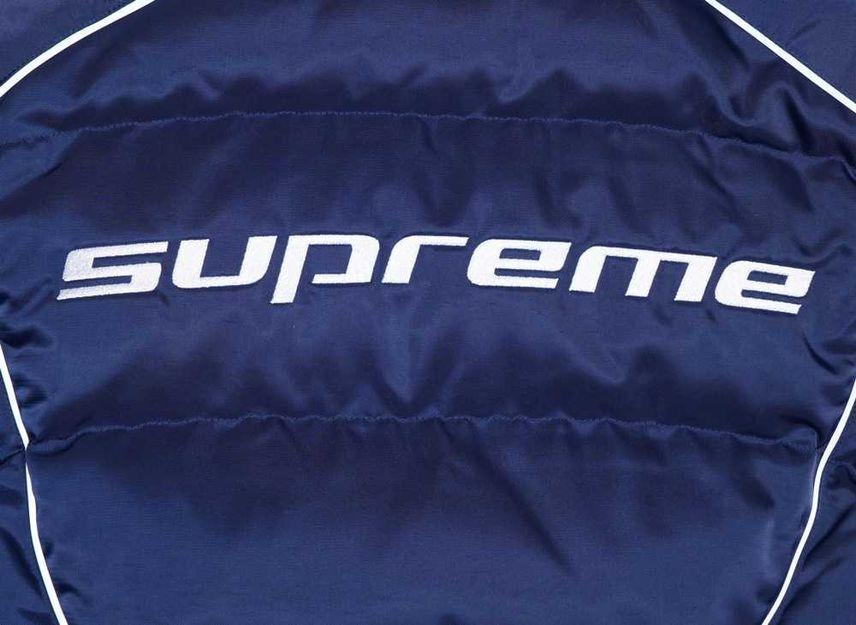 Пуховик Supreme Jordan темно-синий