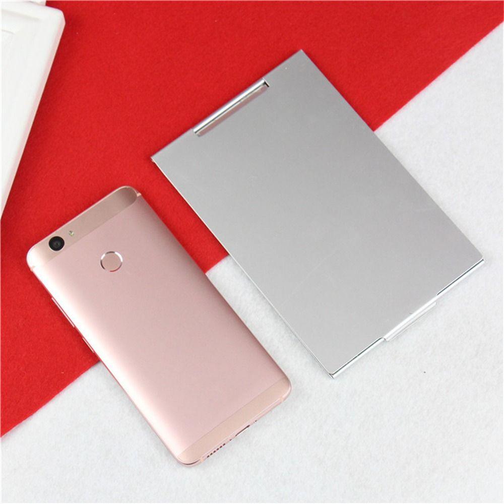 Aluminum Folding Mirror Pocket Mini Portable Makeup Mirrors Travel Hand Small Mirror Vanity Foldable Compact Cosmetics Tools