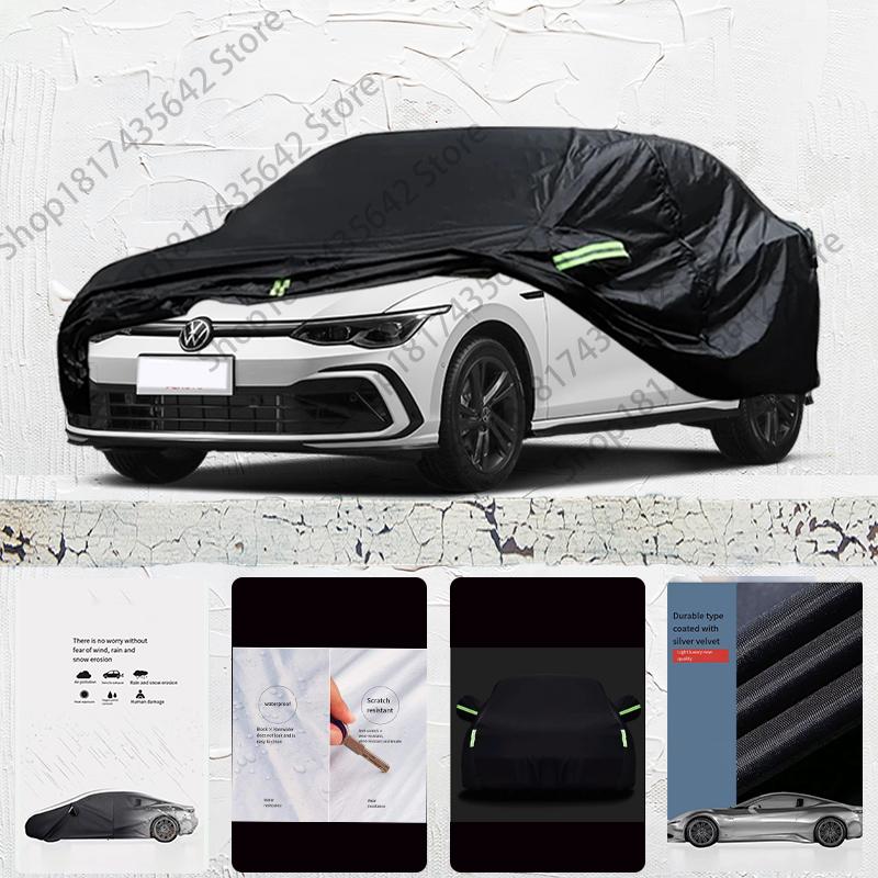 Для Volkswagen Golf Защита от УФ-лучей Солнцезащитный Козырек Влаго- Снегозащитный Черный Чехол Пылезащитный Автомобильный Зонт Чехол на Весь Автомобиль Защита для Улицы