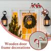 Versatile Decorative Uses Ornament Santa Claus Deer Wooden Door Frame Ornament for Holiday Atmosphere Ornament Easy To Install