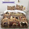 Cute Flower Puppy Pattern Bedding,Quilt Set Quilt Cover Pillowcase Home Birthday Gift (1 * duvet cover + 2 * pillowcase, without core)