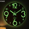 Silent Luminous Wall Clock 8 Inch Quartz Wall Clock Minimalist 3D Wall Clock  Office