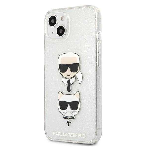 Karl Lagerfeld Klhcp13Skctugls Iphone 13 Mini 5.4 Серебристый/Серебристый Жесткий чехол с блестками Karl`S & Choupette
