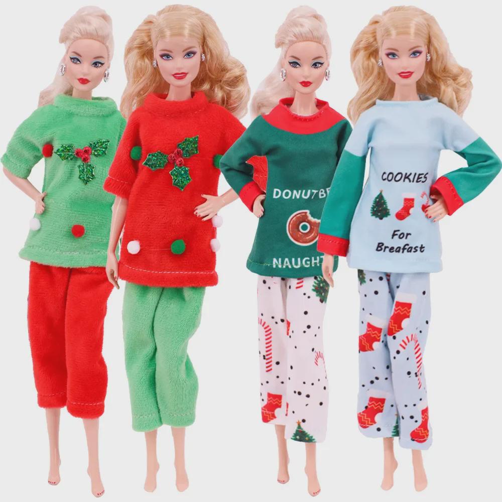 Christmas Barbie Doll Set: 30cm Doll with Festive Clothing & Accessories