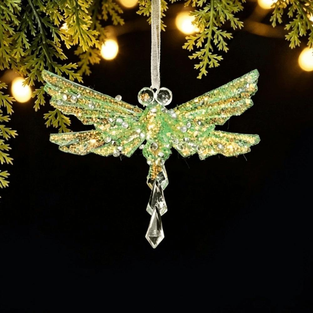 Butterfly Christmas Tree Hanging Decor Glitter Dust Finish Glitter Xmas Tree Ornament Home Party