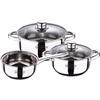 San Ignacio Cassel Batterie De Cuisine Induction 5 Pcs Acier Inoxydable: Seau Ø16x7,5 Casseroles Ø18x8,5 Et Ø20x9,5 Cms