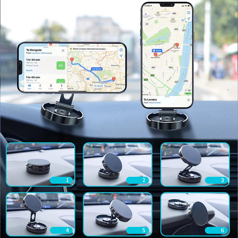 High Quality 360 Degree Rotating Car Dashboard Holder Foldable Car Phone Stand for Desk Use