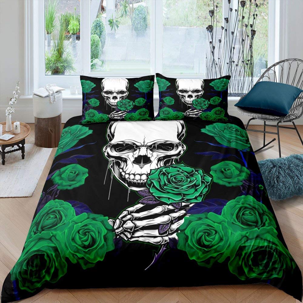 Valentine's Day Rose King Queen Duvet Cover Red White Floral Bedding Set Romantic Flowers Quilt Cover Polyester Comforter Cover