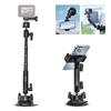 Ulanzi II Suction Cup Mount Car Mount for GoPro with Smartphone Holder Quick Release Mount 360 Degree Rotation Camera Car Mount for Action Camera