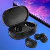 A6S  True Wireless  Earphones  Stereo  Earbuds Charging Case Mini  Headphones  Sport inEar  Black for Redmi(Black )
