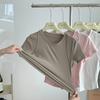 Модная облегающая укороченная футболка с круглым вырезом, женская футболка с коротким рукавом, женская летняя элегантная повседневная футболка для офиса, простая футболка 24239