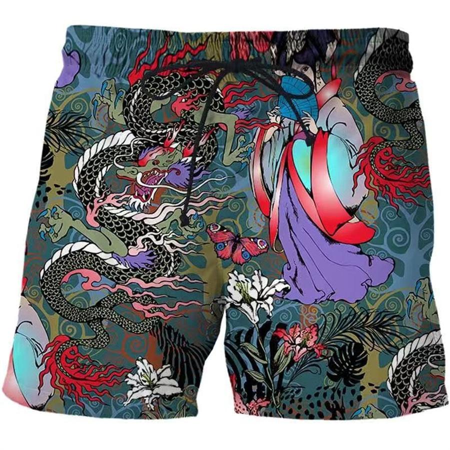 Men Shorts Summer 3D Printed Casual Ordinary Youth Beach Short Pants Spring Little Stretch Short Trousers