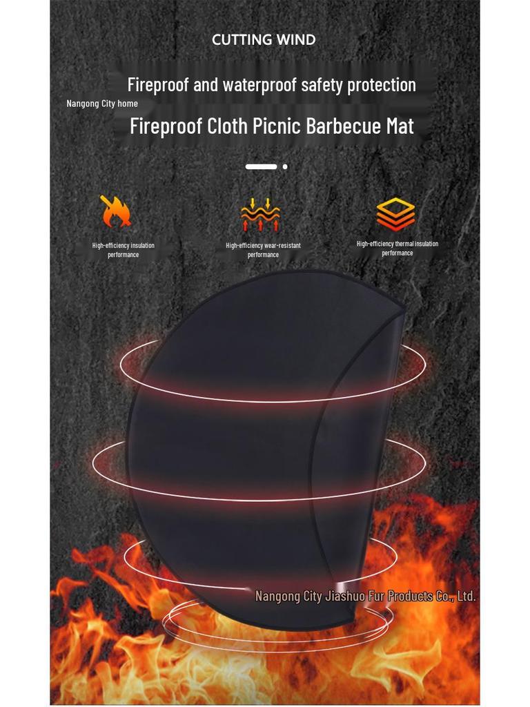 Outdoor Double-Sided Fireproof Mat: Barbecue, Picnic, Camping, Car-Mounted Storage Heat Insulation Pad