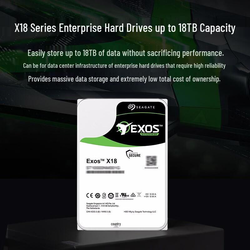 Seagate Exos X18 12TB Enterprise SAS Hard Drive