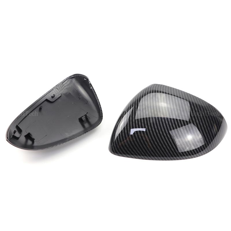 Carbon Fiber Style Black Rearview Side Mirror cover Caps for Mercedes C E S GLC Class W206 X206 S206 X254 W214 W223 EQE EQS AMG