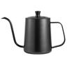 Stainless Steel Coffee Drip Pot with Lid, Heat-Resistant, Suitable for Direct Heat, Not Induction Compatible, Narrow Spout Design with Measuring Measu